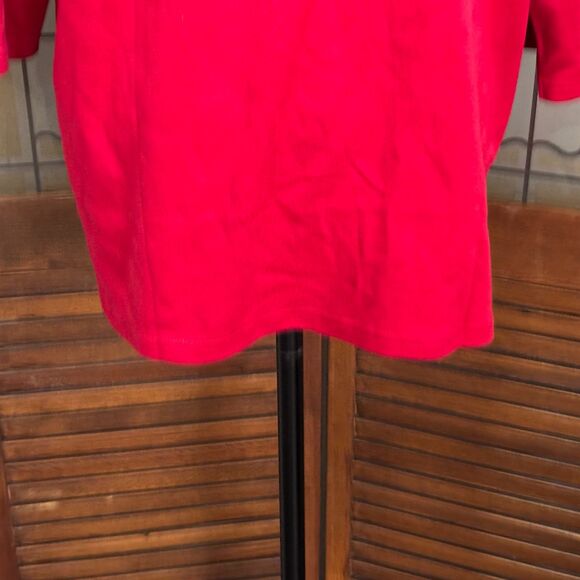 Quacker Factory Hear Cut Out Rhinestone 3/4 Sleeve Blouse Top NWT Plus Size 1X - Picture 11 of 14